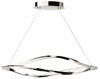 Foto para 1681lm Meridian Etched Acrylic Chrome Integrated LED 1 Head Island Pendant