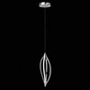 Foto para 614lm Meridian Etched Acrylic Chrome Integrated LED 1 Head Pendant