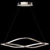 Foto para 1681lm Meridian Etched Acrylic Brushed Nickel Integrated LED 1 Head Island Pendant