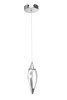 Foto para 223lm Meridian Etched Acrylic Chrome Integrated LED Mini Pendant