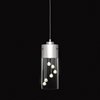 Foto para 359lm Shayla Plated Chrome Finish On Clear Glass With Faceted Crystal Accents Chrome Integrated LED mini pendant