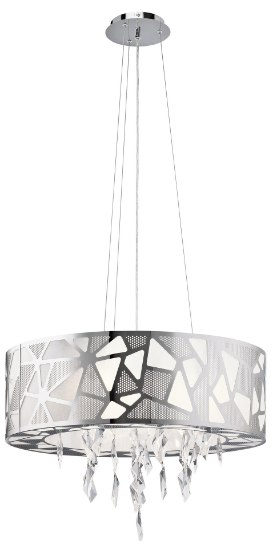 Foto para 40w Angelique Platinum & White Acrylic Chrome G9 14" Pendant