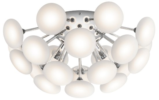 Foto para 1469lm Kotton Acid White Chrome Integrated LED Flush Mount