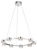 Foto para 1538lm Avenza Clear Cubic Zirconia Chip Chrome Integrated LED Pendant