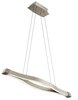 Foto para 879lm Nya Etched Acrylic Satin Nickel Integrated LED 40" Linear Pendant