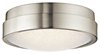 Foto para 1614lm Piazza Ice Glass Brushed Nickel Integrated LED 13" Round Flush