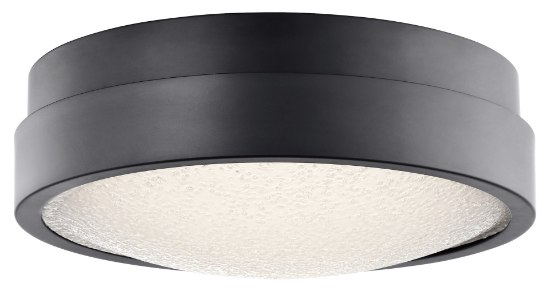 Foto para 1614lm Piazza Ice Glass Bronze Integrated LED 13" Round Flush