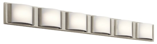 Foto para Bent Glass Brushed Nickel Integrated LED 44.75" Vanity