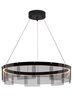 Foto para 49w 3142lm 27k 30" Stratos Smoke Black LED Chandelier