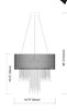 Foto para 40w Elauna Brushed Nickel G9 Large Drum Pendant