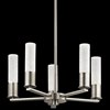 Foto para 35w 1858lm Glacial Glow Ice Glass Brushed Nickel Integrated LED 4 Light Pendant