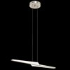 Foto para 23w 1504lm Flash Matte White Acrylic Brushed Nickel Integrated LED Linear Pendant