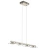 Foto para 8w 1523lm Azenda White Acrylic With Clear Glass Trim Brushed Nickel Integrated LED 4 Light Linear Pendant