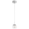 Foto para 6w 608lm Outer Glass - Clear, Inner Glass Cubic Zirconia Chrome Integrated LED Pendant