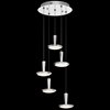 Foto para 27w 1237lm Karah Clear Cubic Zirconia Chip Chrome Integrated LED 5 light spiral pendant