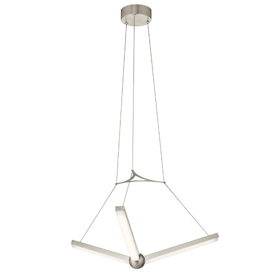 Foto para 14w 1315lm Enterprise Acrylic Brushed Nickel Integrated LED Pendant