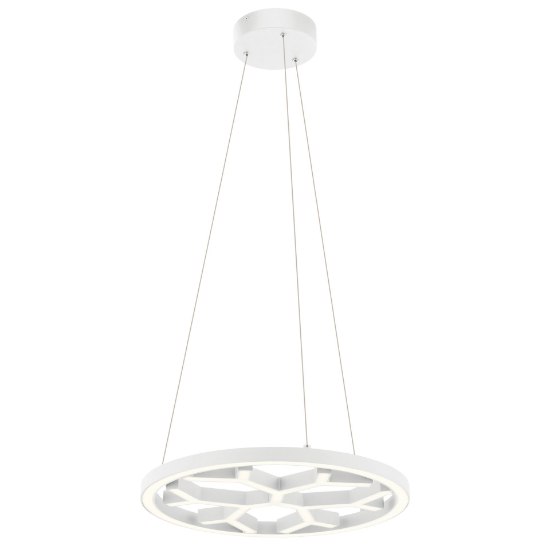 Foto para 1174lm Snowflake White Textured White Integrated LED Pendant