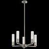 Foto para 35w 1858lm Glacial Glow Ice Glass Brushed Nickel Integrated LED 4 Light Pendant