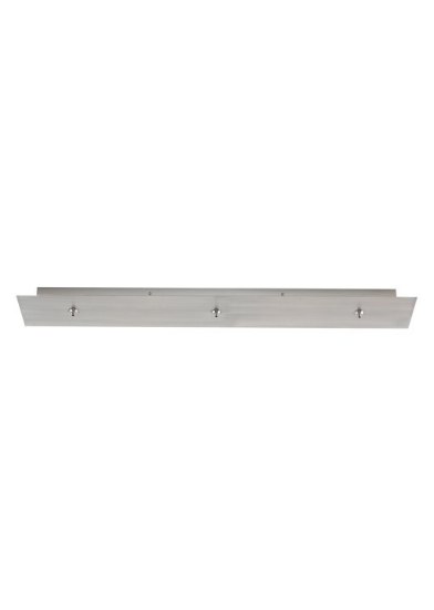 Foto para Fusion Satin Nickel Fusion Jack Canopy 3 Light Rectangle Long MT sn