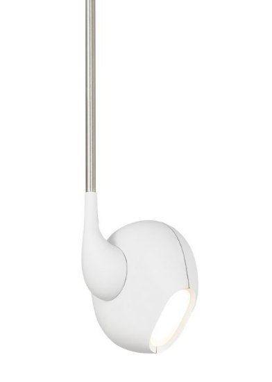 Foto para 8w Auri Rubberized White/Satin Nickel Auri Head WS 3 IN LED830 MPT