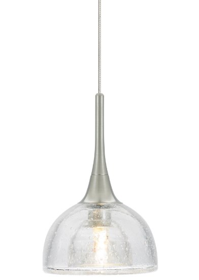 Foto para 35w Sophia Satin Nickel Sophia Pendant Clear SN FSJ