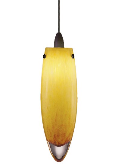 Foto para 35w Icicle Satin Nickel Icicle Pendant Amber SN FSJ