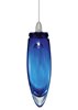 Foto para 35w Icicle Satin Nickel Icicle Pendant Blue SN MPT