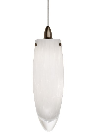 Foto para 35w Icicle Satin Nickel Icicle Pendant Opal SN MPT