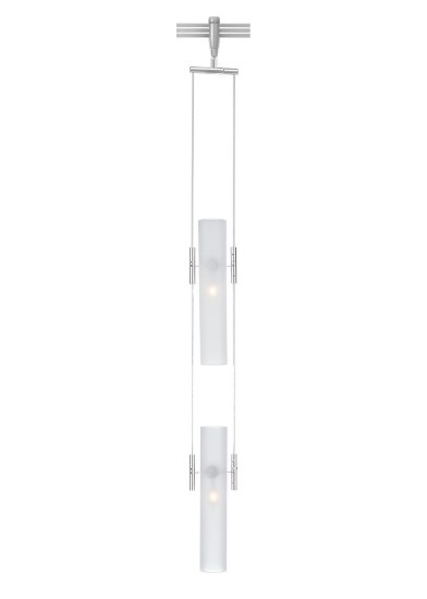 Foto para 35w Tube Satin Nickel Tube 2 Pendant Frost SN MRL