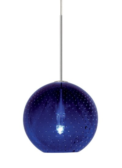 Foto para 35w Bullé Satin Nickel Bulle Pendant Blue SN FSJ