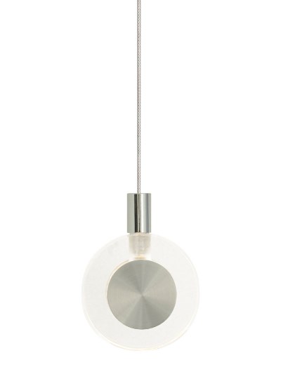 Foto para 10w Bling Satin Nickel Bling Pendant Clear SN MRL