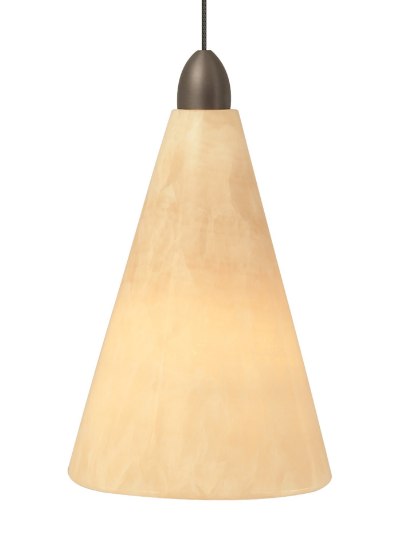 Foto para 8w Onyx Bronze Onyx Cone Pend BZ LED FSJ