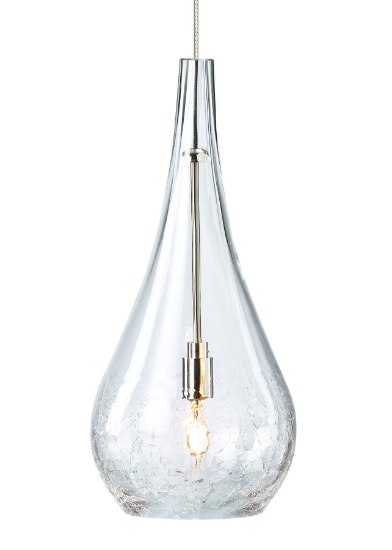 Foto para 35w Seguro Satin Nickel Seguro Pendant Clear SN MPT