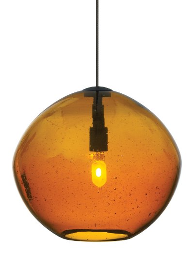 Foto para 35w Mini-Isla Bronze Mini Isla Pendant Amber BZ MRL