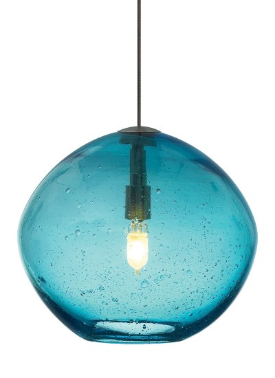 Foto para 35w Mini-Isla Satin Nickel Mini Isla Pendant Aqua SN MPT