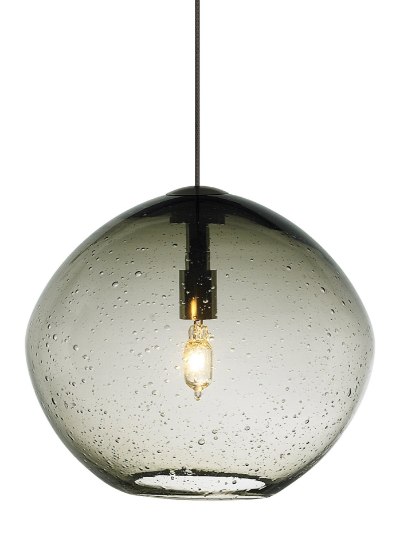 Foto para 35w Mini-Isla Satin Nickel Mini Isla Pendant Smoke SN MPT