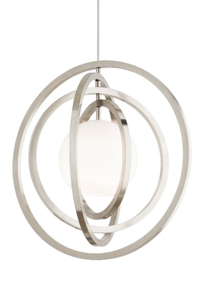 Foto para 35w 387lm Oreon 30k Glass Satin Nickel Bi-Pin 80cri Oreon Pendant WH SC LEDS830 FSJ