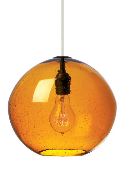 Foto para 60w Isla Bronze Medium Base Isla Pendant NL Amber BZ