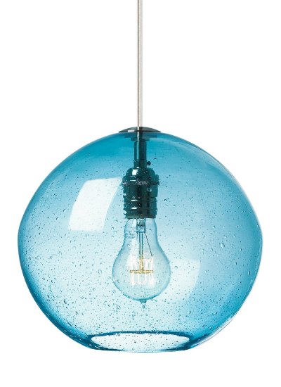 Foto para 60w Isla Satin Nickel Medium Base Isla Pendant NL Aqua SN