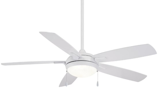 Foto para 82.01w WW 54" Led Ceiling Fan White Etched Opal