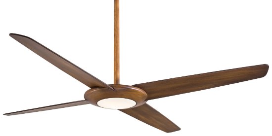 Foto para 58w SW 62" Led Ceiling Fan Distressed Koa White Acrylic Shade