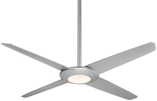 Foto para 58w SW 62" Led Ceiling Fan Silver White Acrylic Shade