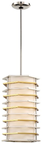 Foto para 24w WW Led Mini Pendant Polished Nickel W/Honey Gold Pure White