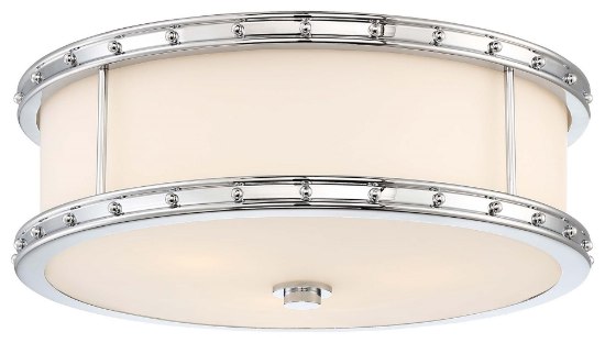 Foto para 60w SW Flush Mount Chrome Ethched Opal