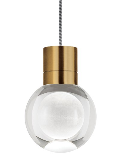 Foto para 9w Mina 30k Laser Etched Aged Brass 90cri TD-Mina Pendant 7-LITE BK/WH AB -LED930