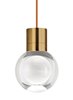 Foto para 9w Mina 30k Laser Etched Aged Brass 90cri TD-Mina Pendant 7-LITE CP AB -LEDWD