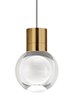 Foto para 9w Mina 30k Laser Etched Aged Brass 90cri TD-Mina Pendant 7-LITE GY AB -LED930