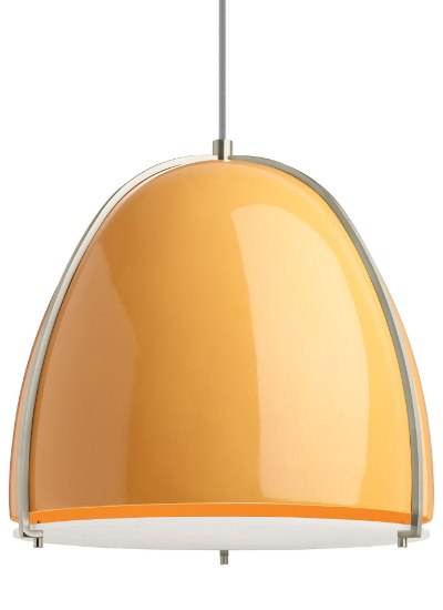 Foto para Paravo Fiberglass Tangerine/Satin Nickel TD-Paravo Pendant TG/SN