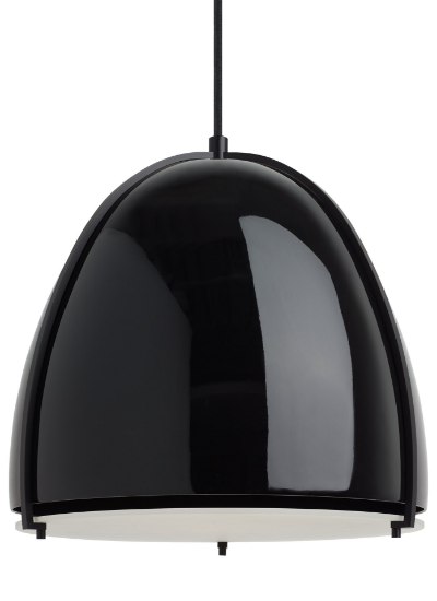 Foto para Paravo 27k Fiberglass Gloss Black/Gloss White 90cri TD-Paravo Pendant BK/BK-LED927