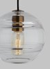 Foto para 4w Sedona 27k Transparent Glass Aged Brass 90cri TD-Sedona Grande Pendant CL AB-LED927